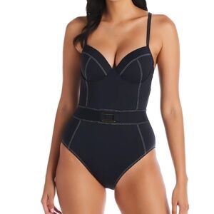 Bleu by Rod Beattie Women's A Fine Line One-Piece Swimsuit